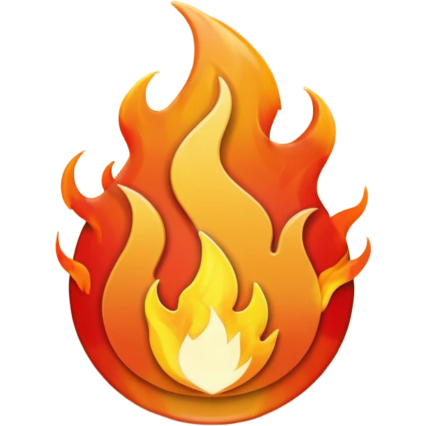playbutton with flames emoji