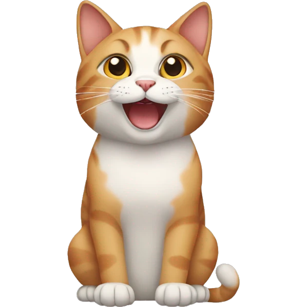 a cat with hands emoji