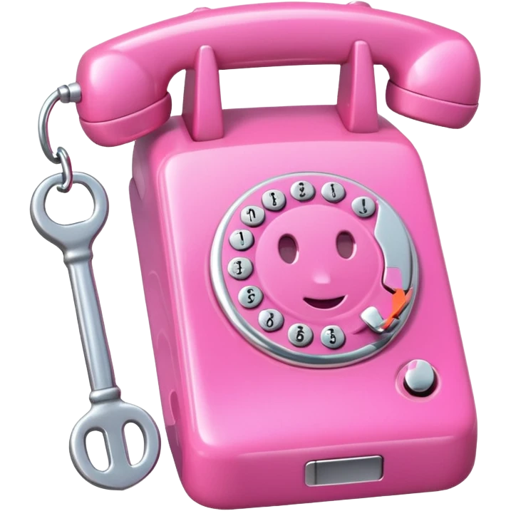 pink phone with a wrench emoji