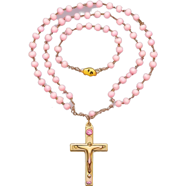 Light pink rosary emoji
