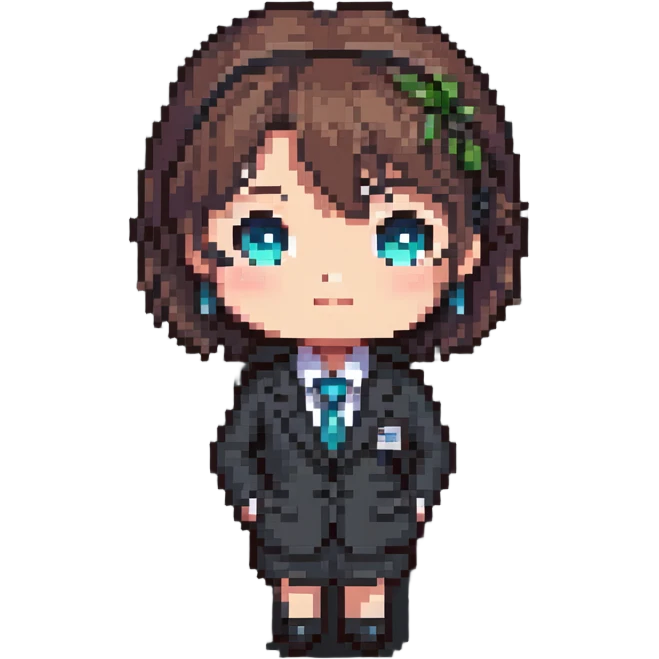 simple chibi administrative worker in professional clothes emoji