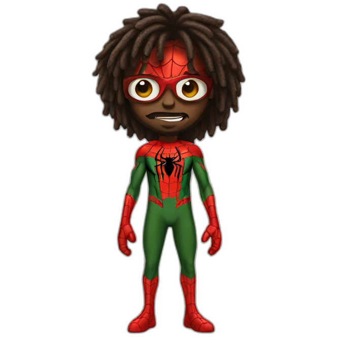 rasta spider man emoji