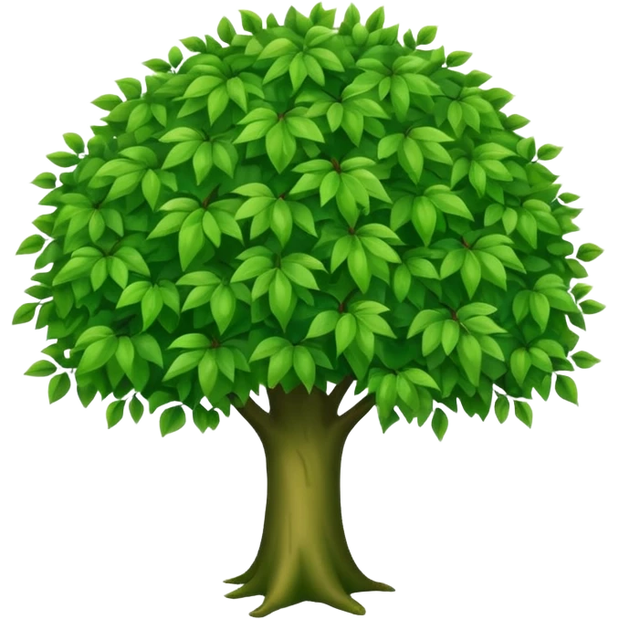 зеленое дерево внутри с белым фоном, чтоб можно было написать текст на белом фоне emoji