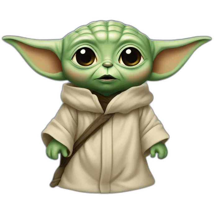 Bébé Yoda qui boit de la bièrre emoji