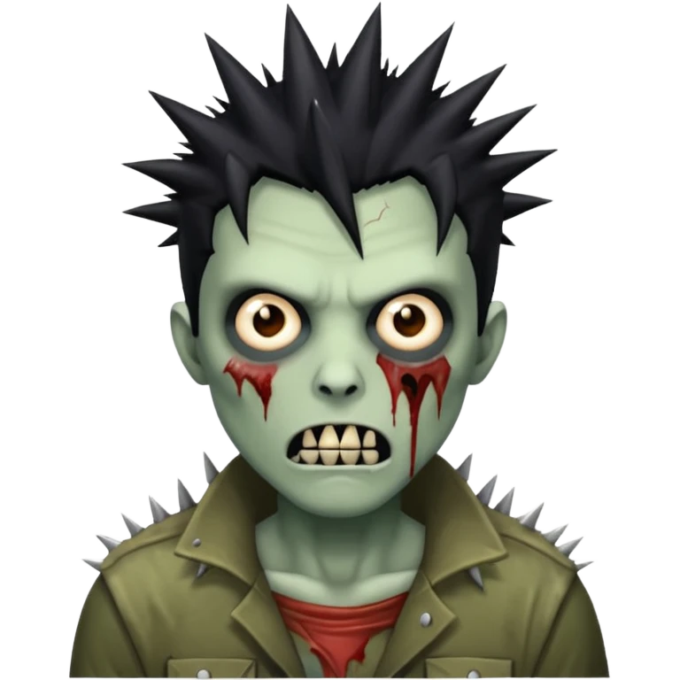 spiky haired zombie emoji