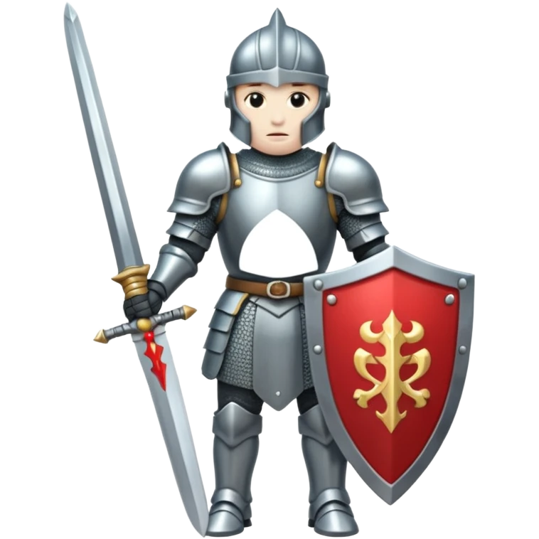 Armored knight with shining sword emoji