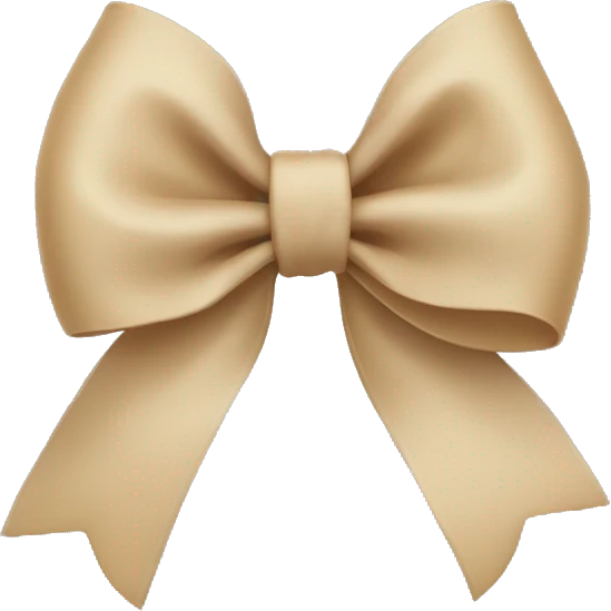 Beige bow emoji