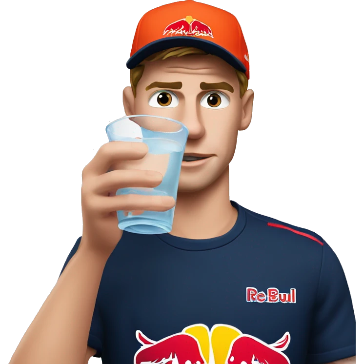 Max Verstappen drinking Knjaz Milos water emoji