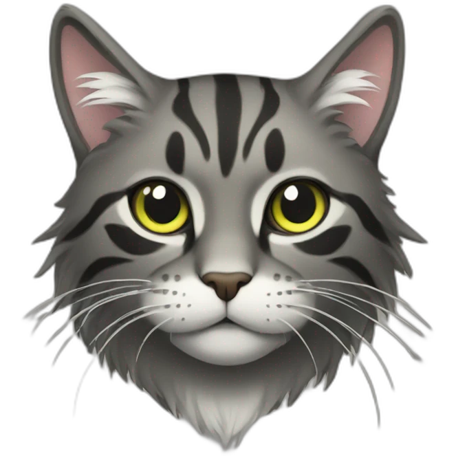 Smoke forest cat emoji