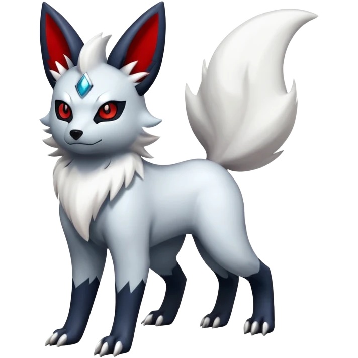 Absol-Umbreon-Zorua-Zangoose-Fakémon-hybrid-creature (full body)  emoji