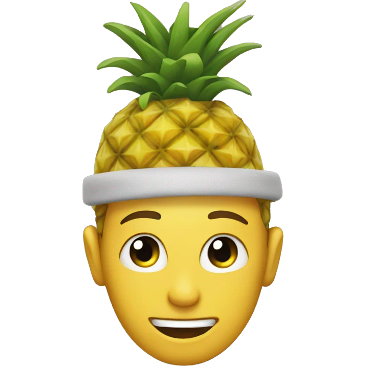 Face with ananas emoji