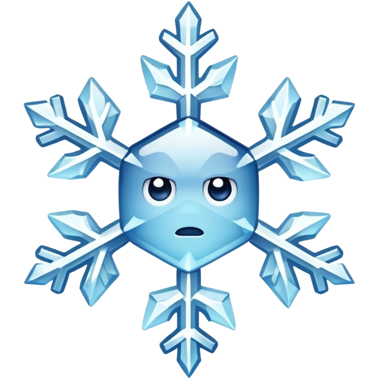 A frowning snowflake  emoji