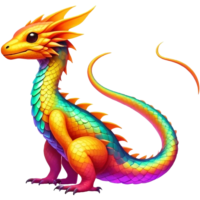 Exotic futuristic lush warm-colored neon Fakémon-creature emoji