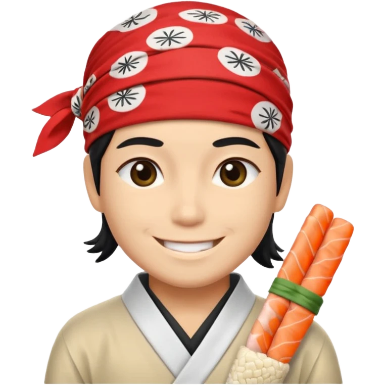 sushi master with bandana emoji