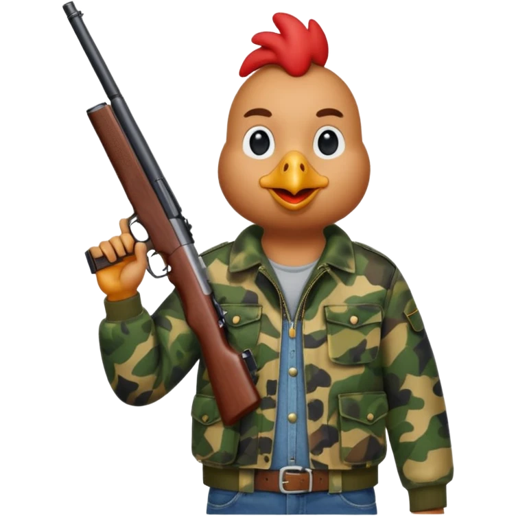 Chicken hunter emoji
