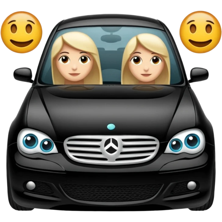 emoji stlinde olarak: siyah spoiler araba olmadan, gümüş direksiyon ve altın direksiyon yap emoji