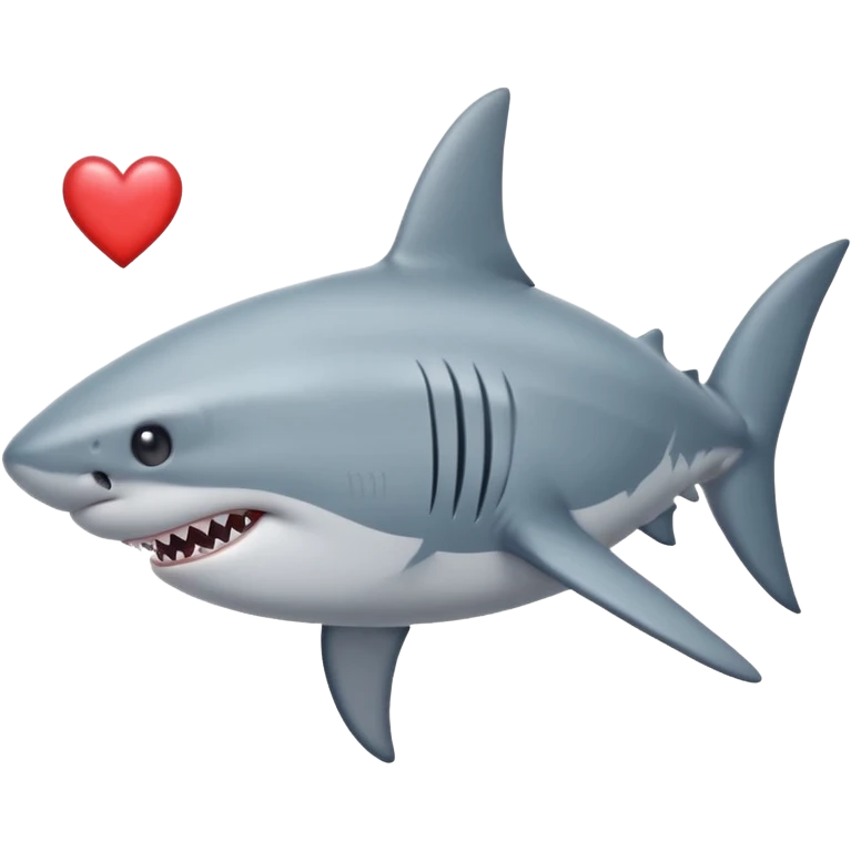 Tiburón con dos corazones en los ojos emoji