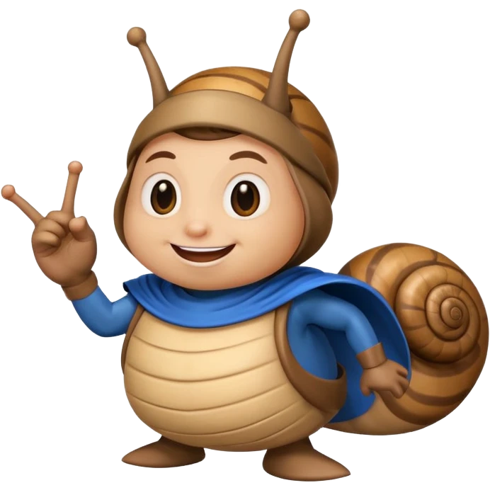 生成一个小蜗牛超人形状的emoji表情 emoji