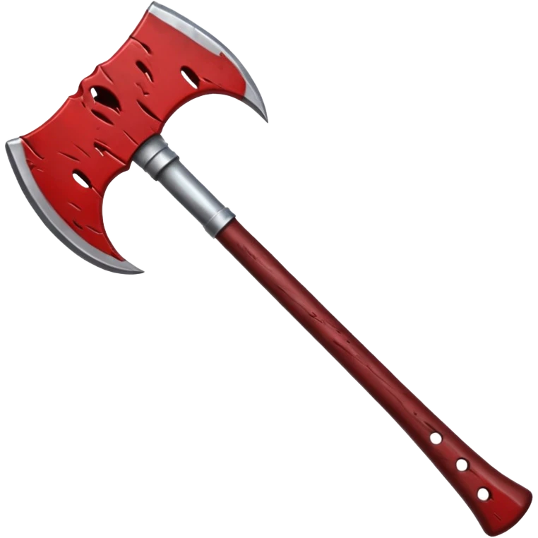 Blood axe, cartoon style, horror emoji, no background emoji