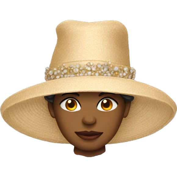 Large fancy women's hat emoji