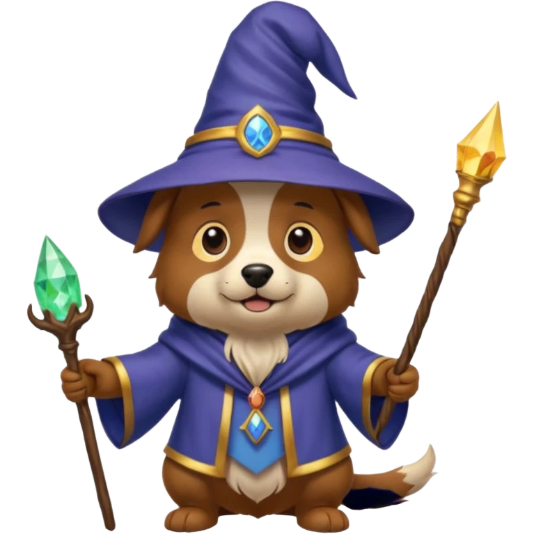 Dog wizard emoji