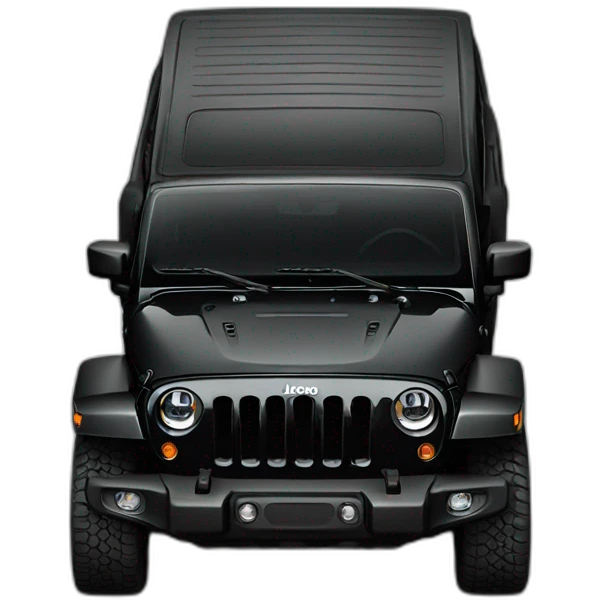 Jeep Wrangler customized black emoji