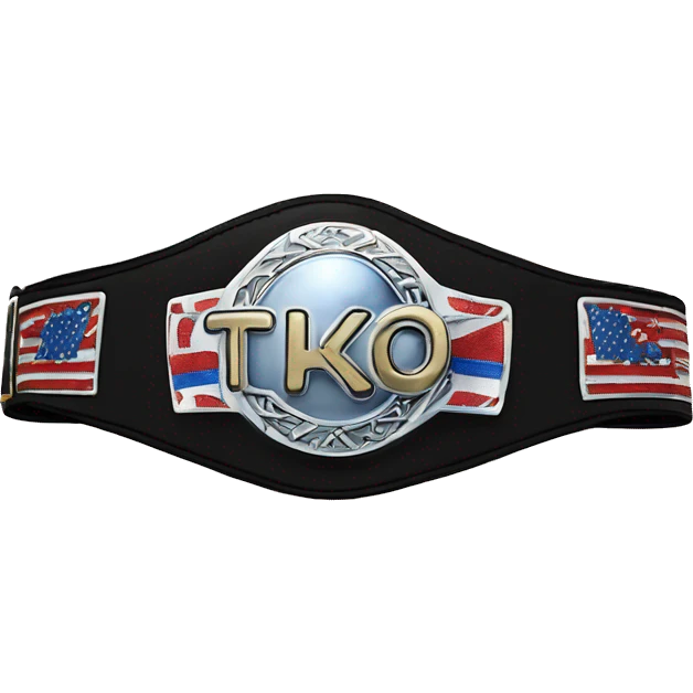 world wrestling federation men's title belt "TKO" emoji
