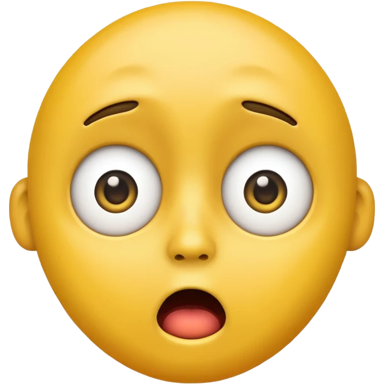 wide eye shocked yellow face emoji  emoji