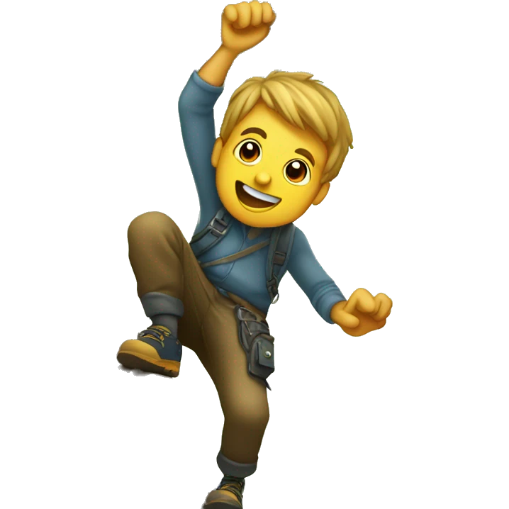 Guy climbing tree emoji