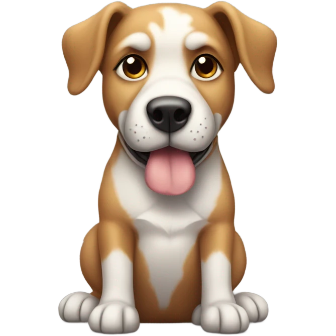dog not wanting violence  emoji