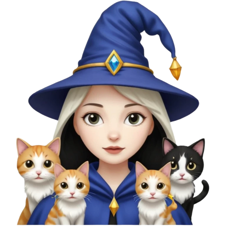 werid wizard cat lady emoji