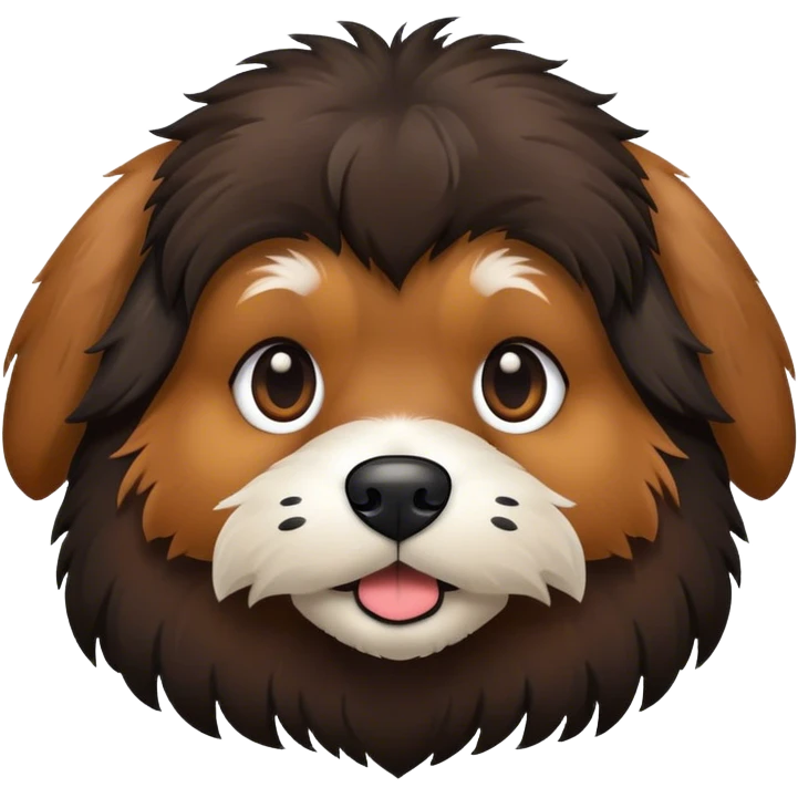 Hairy dog emoji