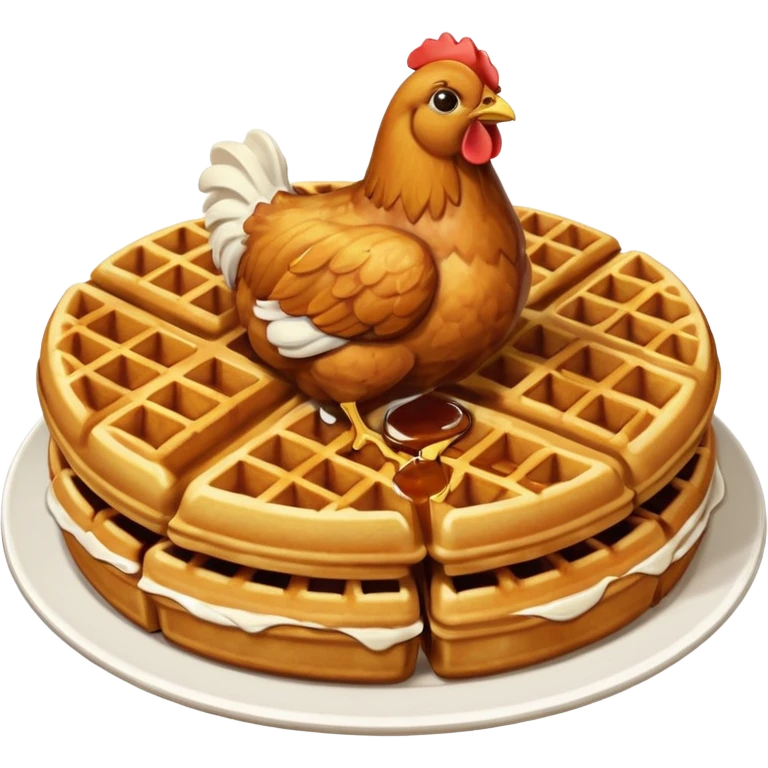 Chicken & waffles emoji