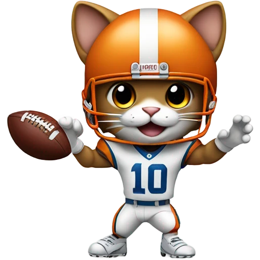 touchdown football cat emoji