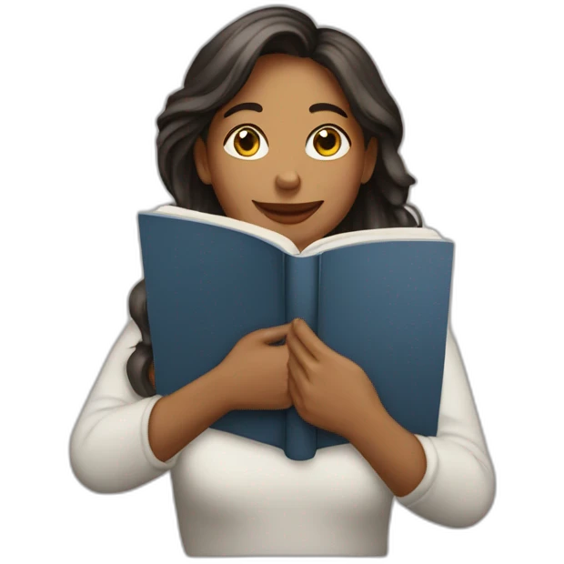 Libro con mujer emoji