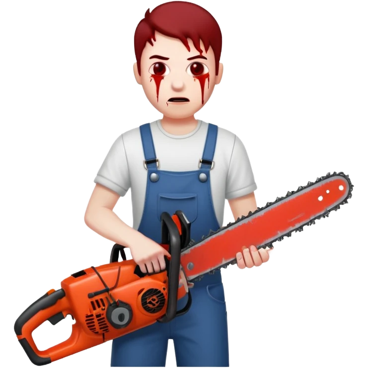 A bloody guy with a chainsaw emoji
