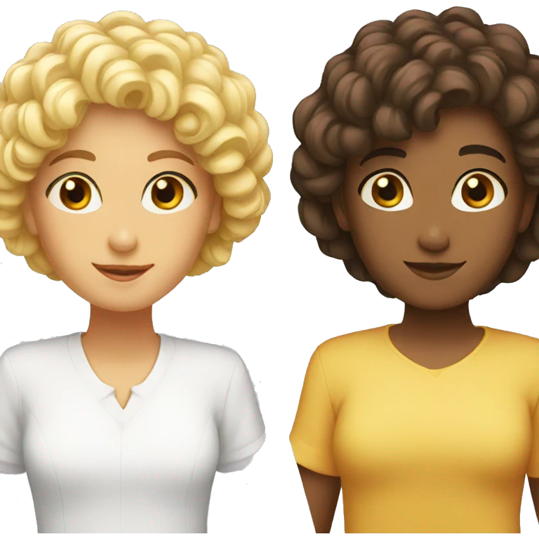 two hair hosts emoji