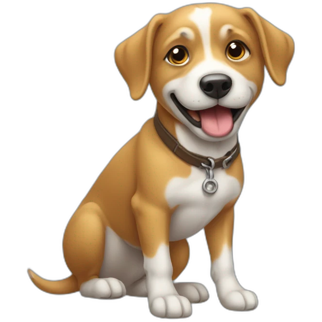 chien sur un dauphin emoji