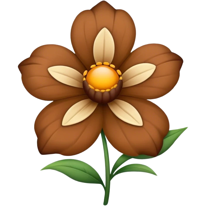 Brown flower emoji