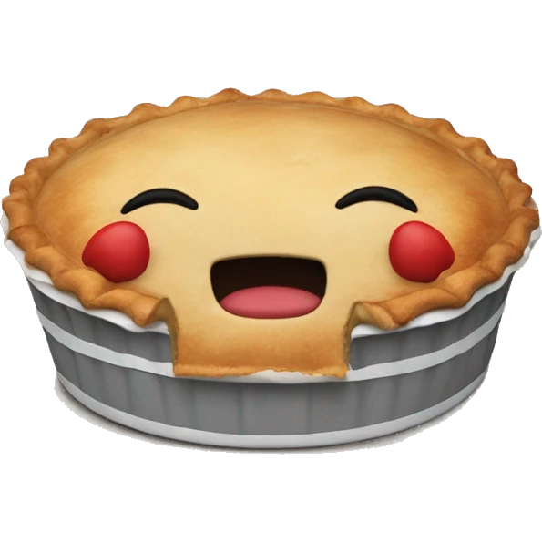 a pie with boxing gloves emoji