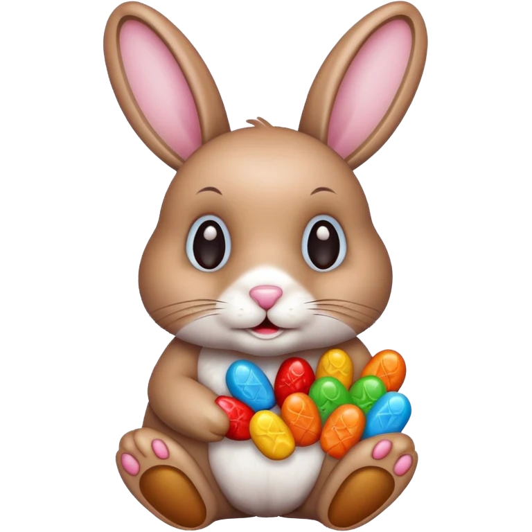 rabbit with candies emoji