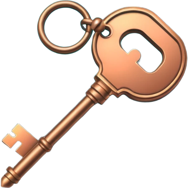 bright cyber neon bronze key emoji