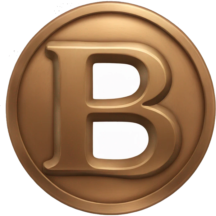 bronze coin with the letter B emoji