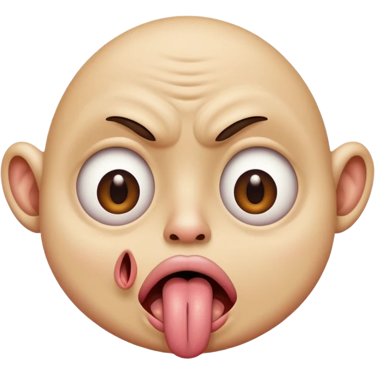 Sacando la lengua con ojos feos emoji