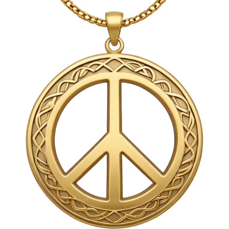 hippie logo necklace emoji