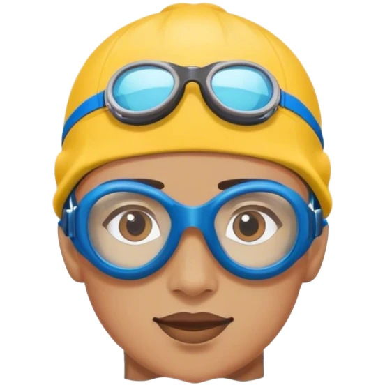 swimmer with googles and cap emoji