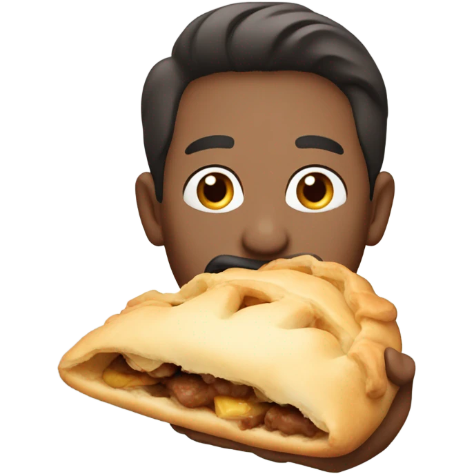 Man Eating a pasty emoji