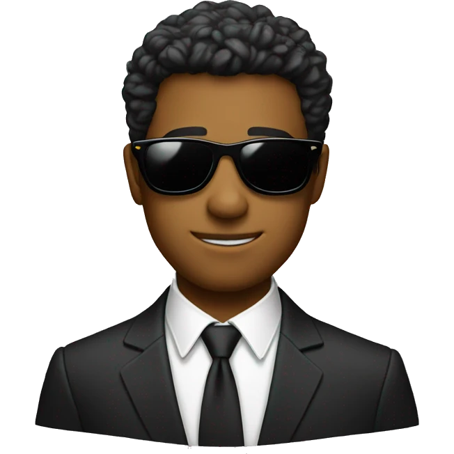 cool sunglasses emoji wears a suit  emoji
