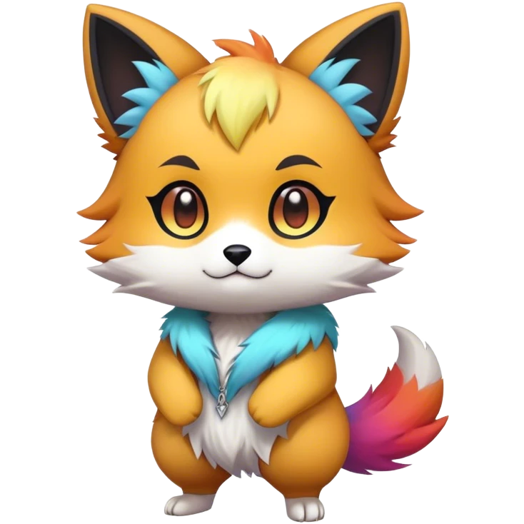  High quality Cute Cool Kawaii edgy Pretty Chibi Fur-Sona Colorful Fakemon Full Body emoji