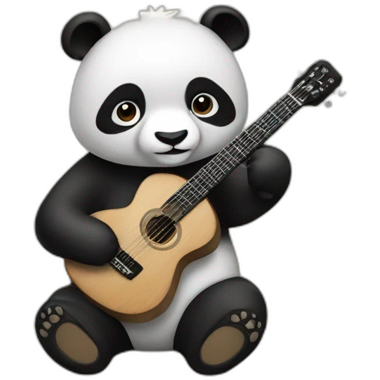 Panda che suona la chitarra emoji